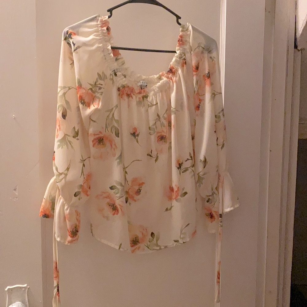 Sheer floral top